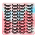 20 pairs eyelashes pink tray strip classic lashes